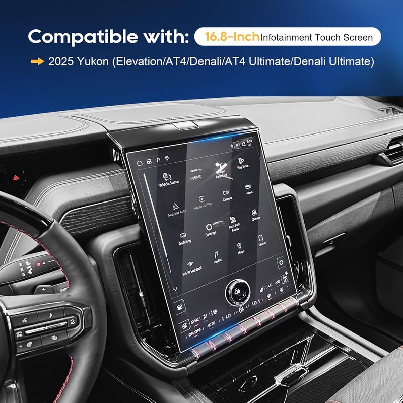 LFOTPP For Yukon 2025 Screen Protector - Compatible with Yukon (Elevation/AT4/Denali/AT4 Ultimate/Denali Ultimate) 16.8 inch Touchscreen Ultra-tough Anti-Scratch - 2NANO* - Image 2